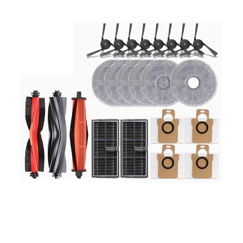 ConvOw Compatible for XIAOMI MIJIA M40 D110CN Omni Infinite Robot Replacement Parts Main Side Brush Hepa Filter Mop Cloth Dust Bag Accessories(Set k)