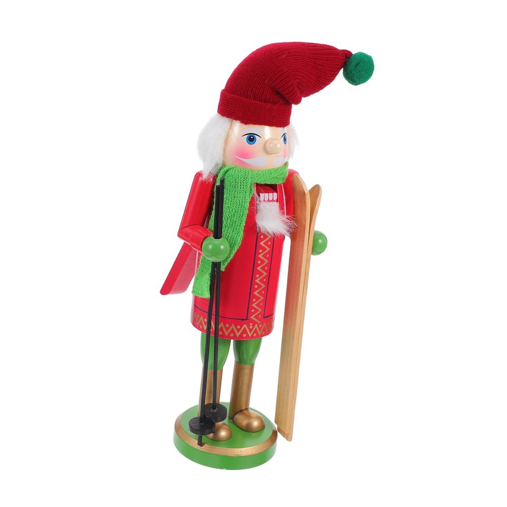 Mobestech Wooden Nutcracker Soldier Ornament Christmas Decor for Home Office Festive Centerpiece Collectible Nutcracker Figure Traditional Holiday
