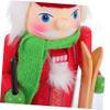 Mobestech Wooden Nutcracker Soldier Ornament Christmas Decor for Home Office Festive Centerpiece Collectible Nutcracker Figure Traditional Holiday view 3