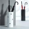 Umbrella Stand Bucket Round Umbrella Stand, Metal Umbrella Holder Storage Rack for Home Hotel Office Entryway, Umbrella Bucket with Water Tray and Hooks, for both Long and Short Umbrella Umbrella Hold view 4
