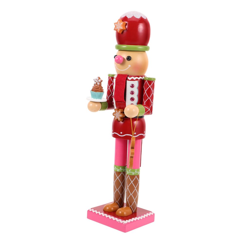 Hemobllo Christmas Nutcracker Soldier Figurine Gingerbread for Home Decor Unique European Style Ornament for Holiday Celebrations and Festive Tabletop Displays