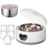 15W Yogurt Maker Machine, 1.2 L Automatic Stainless Steel Yogurt Maker with 5 Tight Seal Glass Jars, Auto Constant Temperature, PTC Heating, Home Yogurt Machine, Healthy Present view 1