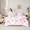 Erosebridal 7Pcs Cute Bow Bed in A Bag Twin Size Preppy Aesthetic Bowknot Comforter Set with Sheets with Alphabet Initial T Design view 3