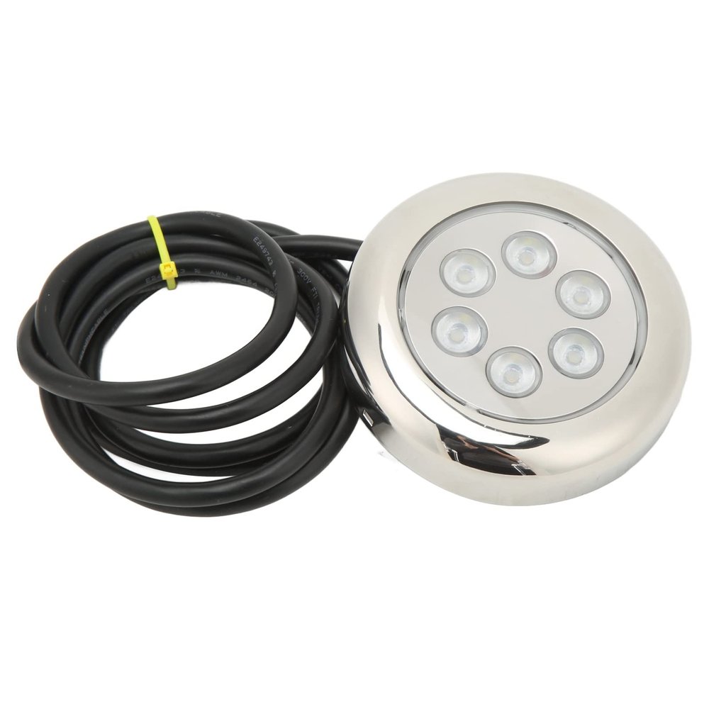 AYQEBNC Boat Transom Fishing Light, 3.5in LED Underwater Light Surface Mount IP68 Waterproof 12V24VDC for Yacht Marine Boat (RGBW)
