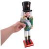 Anneome Xmas Wooden Nutcracker Figurine Holiday Nutcracker Decoration for Table Fireplace Kitchen Cabinet Display Unique Festive Ornament to Enhance Christmas Atmosphere view 4