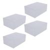SOLUSTRE 4Pcs Boxes Transparent PP Shoe Storage Boxes Stackable Containers for Organizing Men and Women Footwear Easy Access Space Saving Design for Home Use view 1
