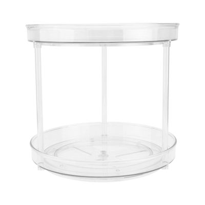 HOLIDYOYO Multi-function Storage Holder PVC PET Double-layer Rotatable Rack