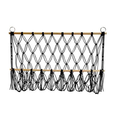 FccsiKoa Hanging Net for Toy Storage, Stuffed Animal Organizer, Toy Holder for Playroom, Black