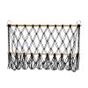 FccsiKoa Hanging Net for Toy Storage, Stuffed Animal Organizer, Toy Holder for Playroom, Black view 1
