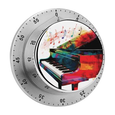 Colorful Piano Keyboard Music Kitchen Timers for Cooking,Meeting Timer Suitable for Home School Supplies, Study Tools, Desks, Office Desk Timers,Silent Operation