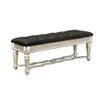 Metallic Upholestered Bench view 2
