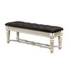 Metallic Upholestered Bench view 3