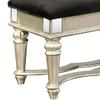 Metallic Upholestered Bench view 4