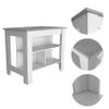 Rockaway 3 Shelf Kitchen Island White and Ibiza Marble view 3