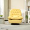 360 Swivel Recliner Adjustable Chair Chenille Glider Swivel Reclining Sofa Chair with Black Metal Round Base Yellow view 2
