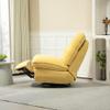 360 Swivel Recliner Adjustable Chair Chenille Glider Swivel Reclining Sofa Chair with Black Metal Round Base Yellow view 3