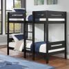 Black Twin,Twin Bunk Bed with Ladder view 1