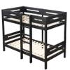 Black Twin,Twin Bunk Bed with Ladder view 2