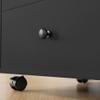 3 Drawer Home Office Storage Cabinet, Office Drawer on Wheels with Removable Tray, Under Desk Printer Stand with Storage, Black view 2
