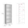 3 Pcs Home Bookcase Set, 74" Wide with 11 Shelves and Two Double Door Cabinet, Living Room Set White view 4