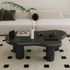 47 Inch Black Cloud Shaped Coffee Table for Living Room view 1