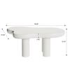 39.4" Cloud Coffee Table, Cute Cream Coffee Table with 4 Solid Legs, Modern Carton Center Table for Living Room, Home Office, Funky Minimalist Tea Table (White) view 2