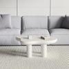 39.4" Cloud Coffee Table, Cute Cream Coffee Table with 4 Solid Legs, Modern Carton Center Table for Living Room, Home Office, Funky Minimalist Tea Table (White) view 3