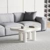 39.4" Cloud Coffee Table, Cute Cream Coffee Table with 4 Solid Legs, Modern Carton Center Table for Living Room, Home Office, Funky Minimalist Tea Table (White) view 4