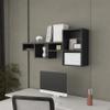 Black Wall Mounted Shelf Unit with 5 Shelf view 1