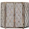 Fireplace Screen Guard, Extendable Safety Fire Guard Baby Safety Fireplace Mesh Screen Heavy Duty 3 Panel with Door, for Indoor & Outdoor Use, 132cm X view 1