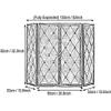 Fireplace Screen Guard, Extendable Safety Fire Guard Baby Safety Fireplace Mesh Screen Heavy Duty 3 Panel with Door, for Indoor & Outdoor Use, 132cm X view 4