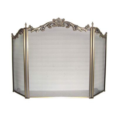 Fireplace Screen Guard, Fire Screen/Spark Guard Wrought Iron Fireplace Cover Guardrail Fireplace Fire Net 3 Fold Fireplace Screen Sample Room Decorati