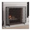 Fireplace Screen Guard, Fire Guard 38.5x30.7in Single Panel Handcrafted Wrought Iron Mesh Fireplace Screen, FireGuard for Living Room, Bedroom Dcor, view 1
