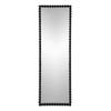 23" x 72" Full Length Mirror with Metal Beaded e, Rectangular Oversized Mirror for Living Room Bedroom, Black view 2