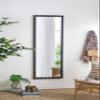23" x 72" Full Length Mirror with Metal Beaded e, Rectangular Oversized Mirror for Living Room Bedroom, Black view 3