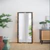 23" x 72" Full Length Mirror with Metal Beaded e, Rectangular Oversized Mirror for Living Room Bedroom, Black view 4