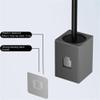 JUNCHENG1008 Toilet Brush And Holder Wall Mounted Lavatory Brush, Square Shape Aluminum Alloy Toilet Brush Holder, for Bathroom Toilet Set Accessories for Indoor And Bathroom Cleaning view 4