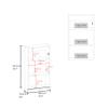 Medicine Cabinet 25.7" H, 1 Door, 3 Shelves, 1 Mirror, White view 3