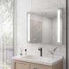 36 x 30 inch Medicine Cabinet with LED Vanity Mirror, Anti Fog, Dimmable, Recessed or Mount, Aluminum 3000K~6000K Lighted Double Door Bathroom Cabinet with Touch Switch view 2