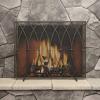 Fireplace Screen Guard, Fireplace Guard Large Flat Fireplace Screen 31.9inch Tall, Durable & Free Standing Fire Place Mesh Gate Kid Pets SafetyGuard S view 1