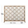AERWYTRFS Metal Fireplace Screen Simple Wrought Iron Fireplace Screen Partition Panel Home Guardrail Net Fireplace Gate Fence Indoor Spark Screen Fire Place Asseccories Spark Guard Grate(Black) view 2