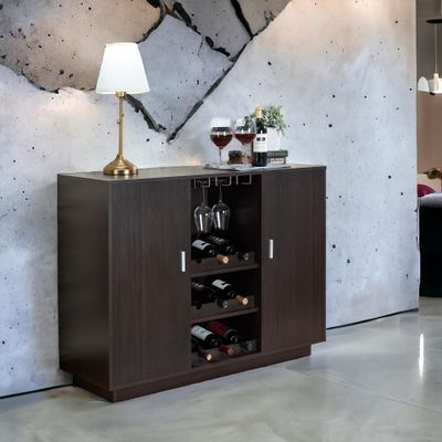 Espresso 2 Door Wine Cabinet