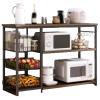 Zxarunas us Kitchen Rack Multi-Function Floor Sideboard Multi-Layer Microwave Pot Storage Rack Wall Cabinet Home Cabinet Organizer view 1