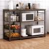 Zxarunas us Kitchen Rack Multi-Function Floor Sideboard Multi-Layer Microwave Pot Storage Rack Wall Cabinet Home Cabinet Organizer view 2