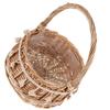 Holibanna Flower Girl Basket Rattan Woven Basket with Handle 7.87X4.33X4.33 Inch Rustic Storage for Wedding Party Petals and view 1