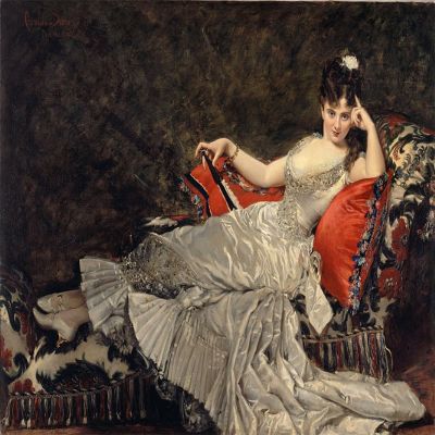 WGZGEFLEB Classical Mural Art Print Modern Prints Portrait of Mademoiselle De Lancey by Charles Emile Auguste Carolus Duran Color Poster Prints for Home Decor 60x90cm