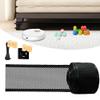GRETMIX Under Couch Blocker, 4"x 394" Under Furniture Blocker with 30 Cable Ties, Stop Things Going Under Sofa Couch Bed, Couch Blockers for Pets Toys Easy to Install, Black view 1