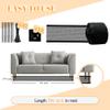 GRETMIX Under Couch Blocker, 4"x 394" Under Furniture Blocker with 30 Cable Ties, Stop Things Going Under Sofa Couch Bed, Couch Blockers for Pets Toys Easy to Install, Black view 2