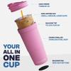 Frost Buddy Togo Buddy | 30 oz Stainless Steel Vacuum Insulated Tumbler | To Go Coffee Cup Iced Coffee Cups, Iced Coffee Sleeve, Travel Mug, Thermal Cup for Hot & Cold Drinks, Dunkin Cup (Caramel) view 3