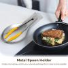 6-Piece Spoon Rest Set, Stainless Steel Holders with Hooks for Kitchen Utensils view 3
